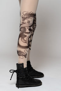Tatu Mesh Tights Nude