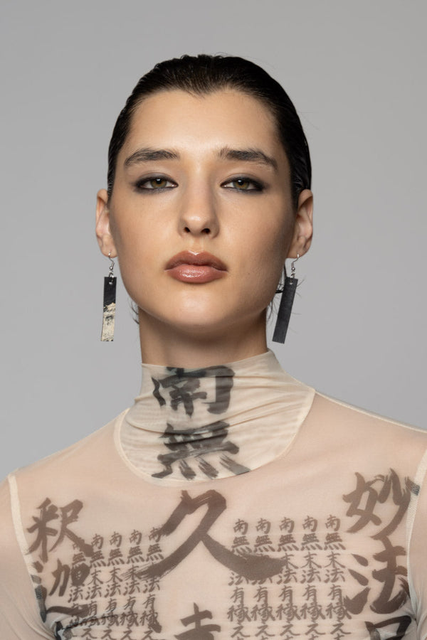 Tatu High Neck Top Nude