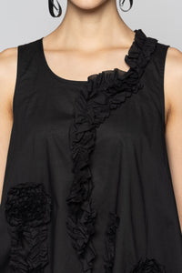 Mimi Frill Tank Black