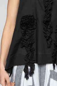 Mimi Frill Tank Black