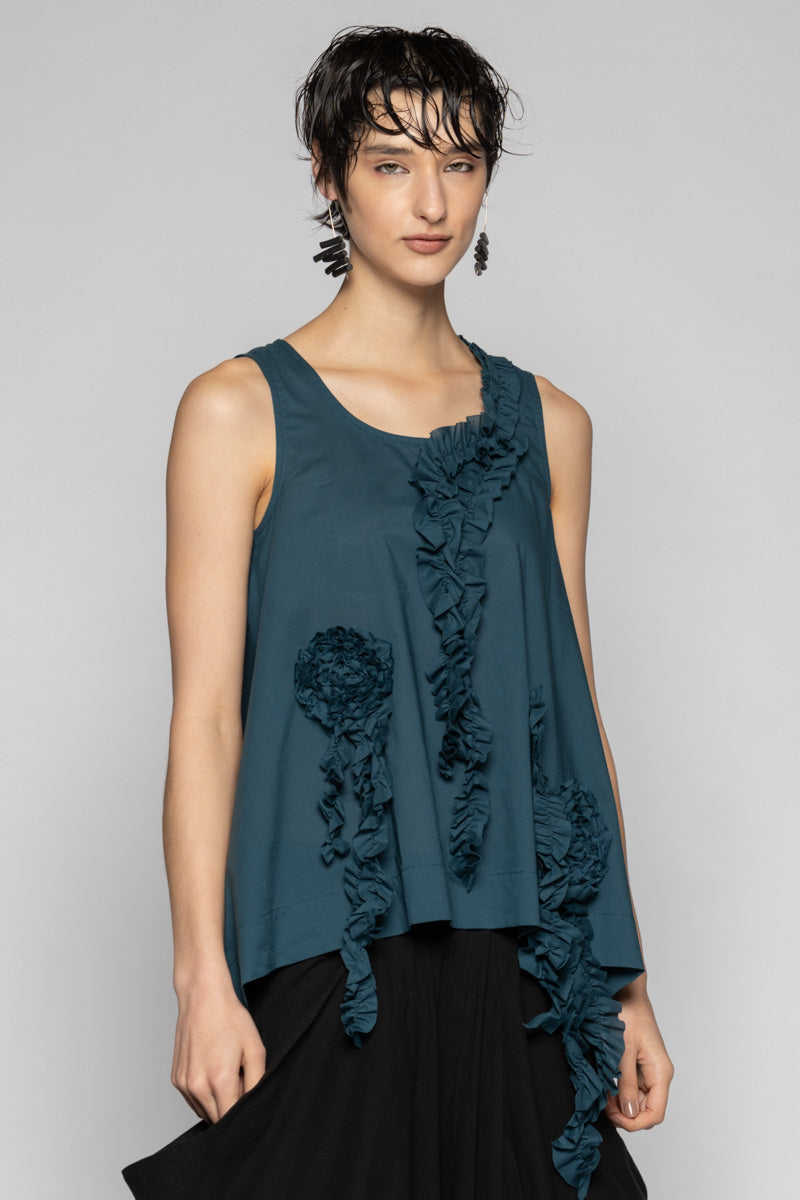 Mimi Frill Tank Jade