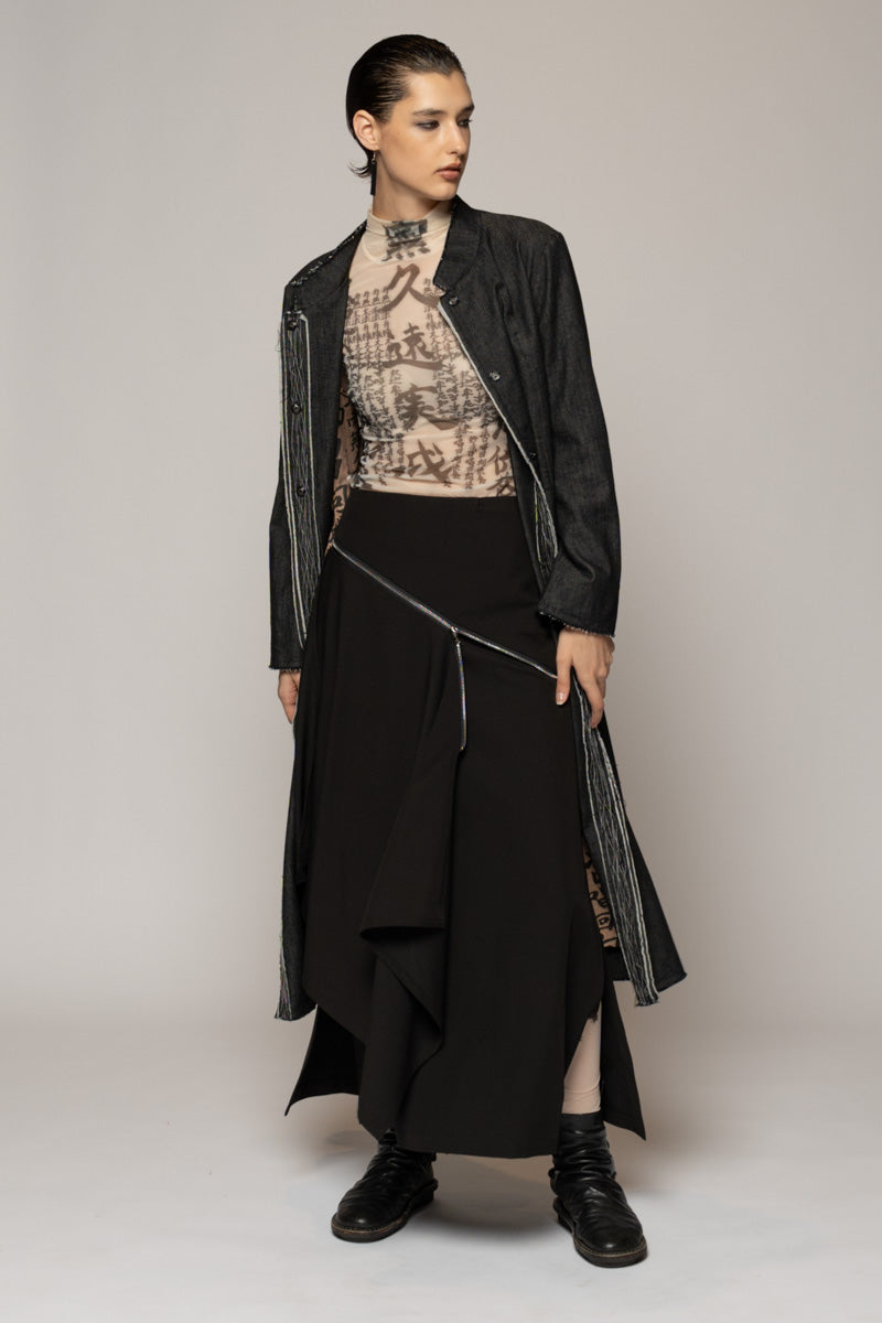 Onmitsu Coat Black Denim