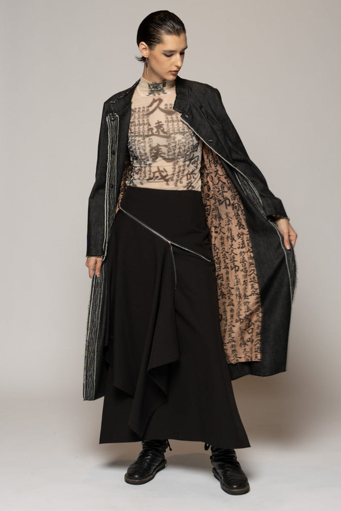 Onmitsu Coat Black Denim