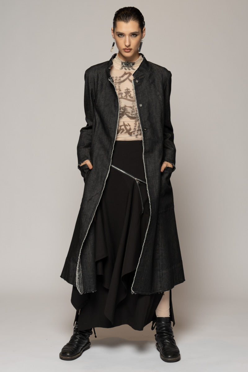 Onmitsu Coat Black Denim