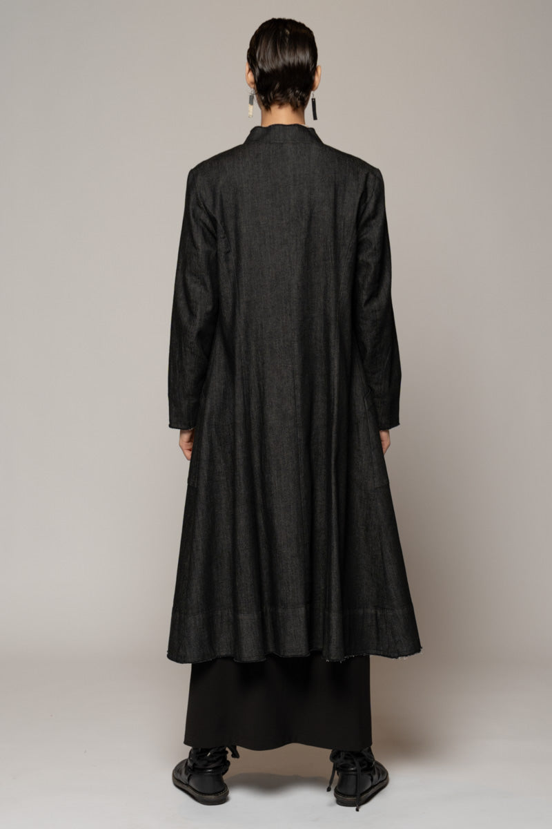 Onmitsu Coat Black Denim