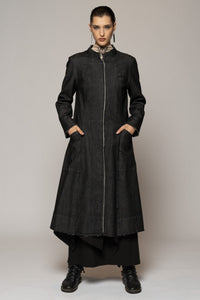 Onmitsu Coat Black Denim