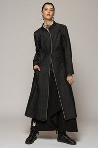 Onmitsu Coat Black Denim