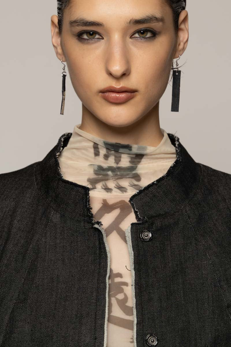 Onmitsu Coat Black Denim