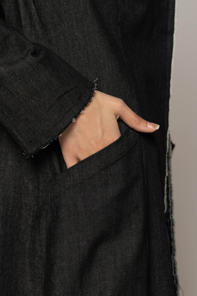 Onmitsu Coat Black Denim