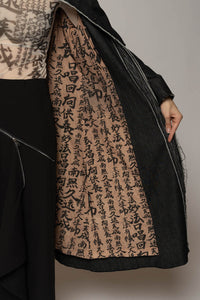 Onmitsu Coat Black Denim