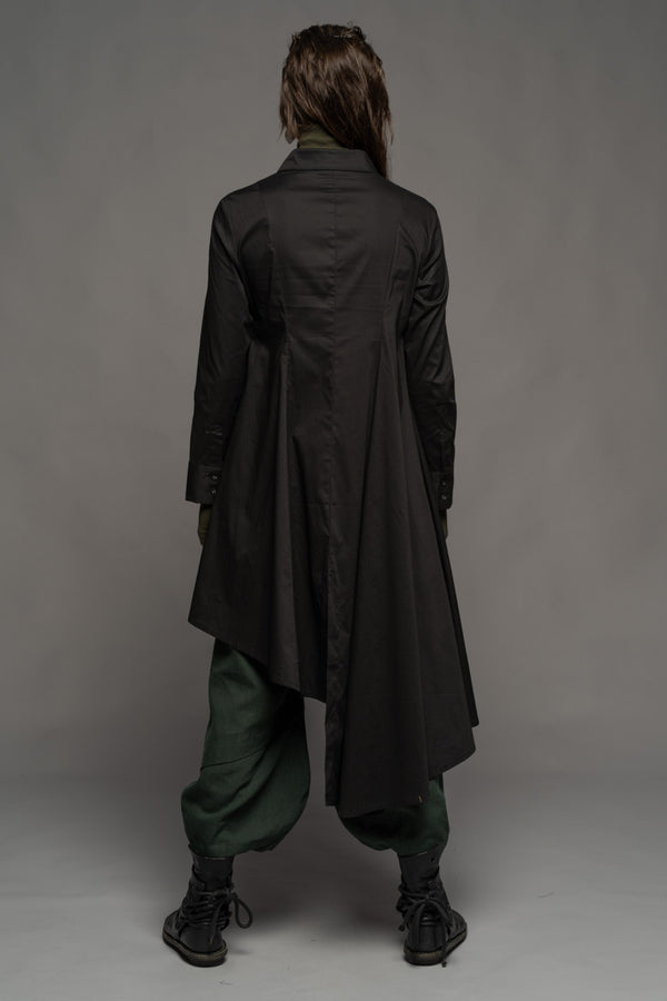 Gozen Long Shirt in Black
