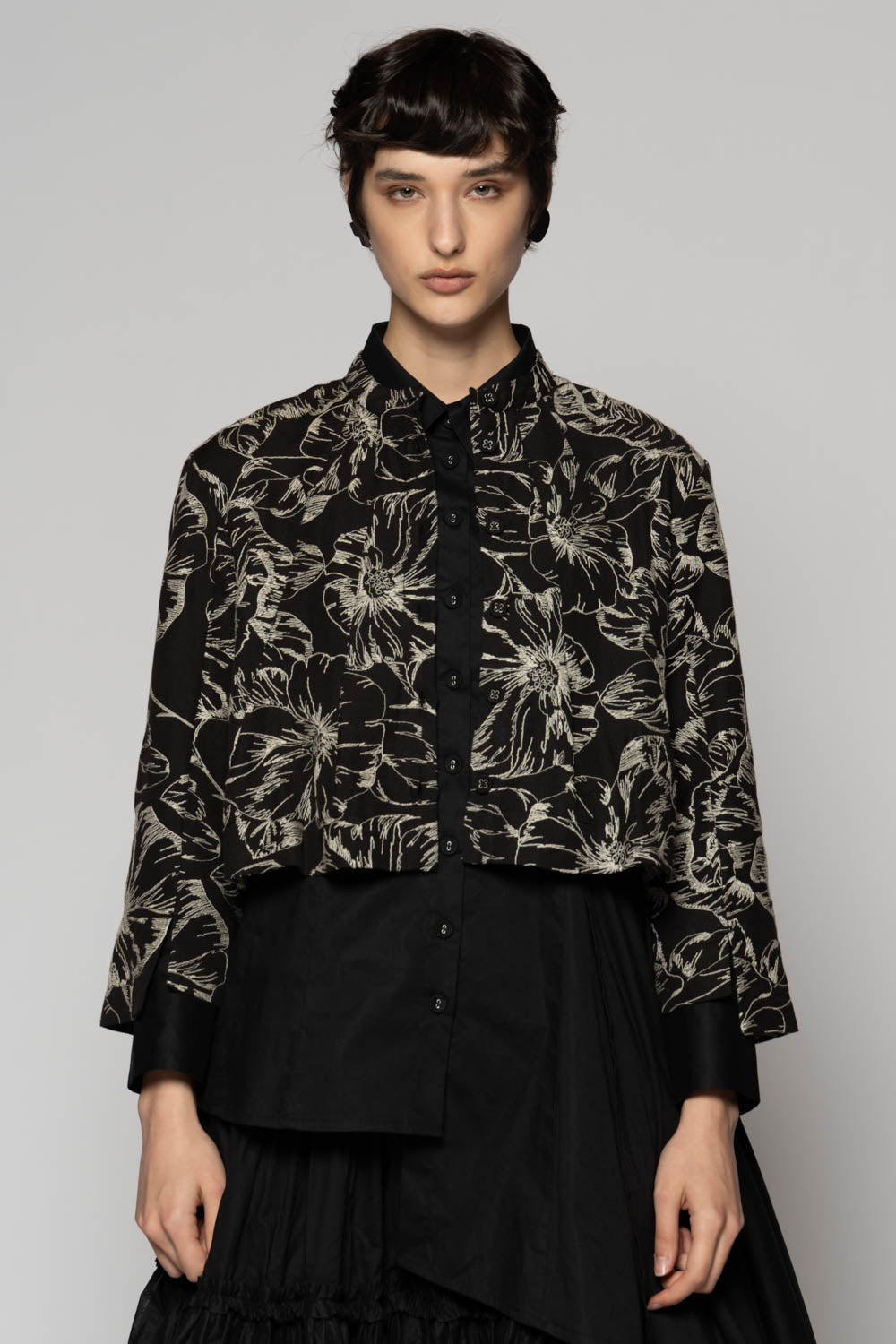 Sazanka Black Short Jacket