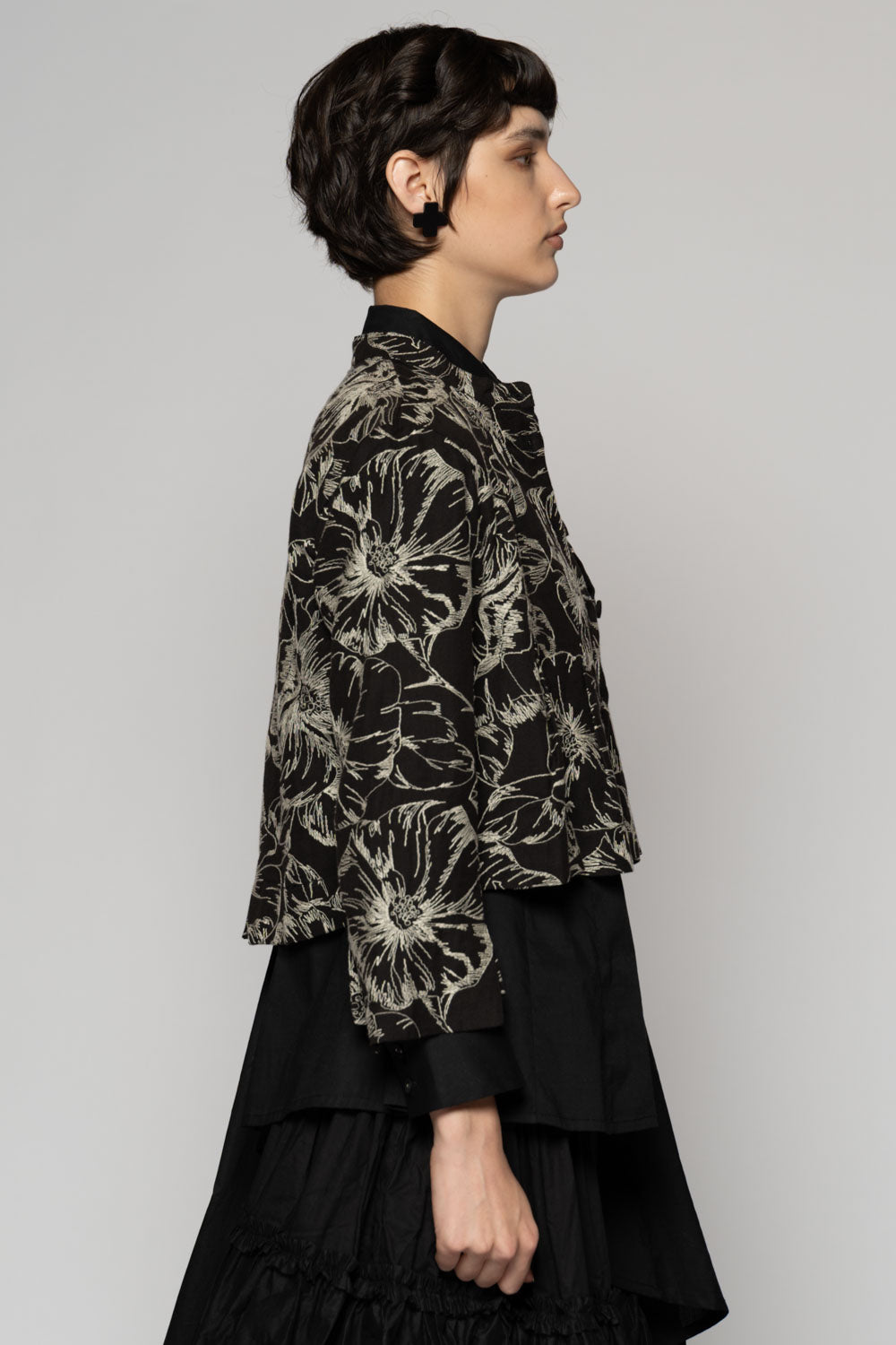 Sazanka Black Short Jacket