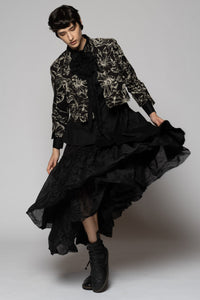 Sazanka Black Short Jacket