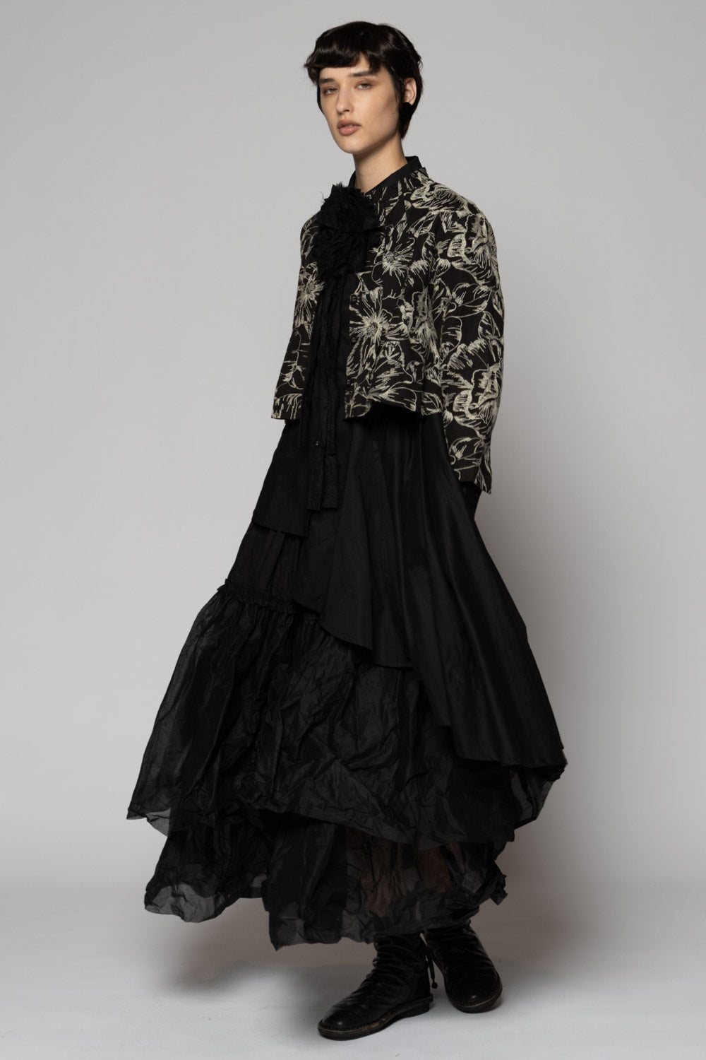 Sazanka Black Short Jacket