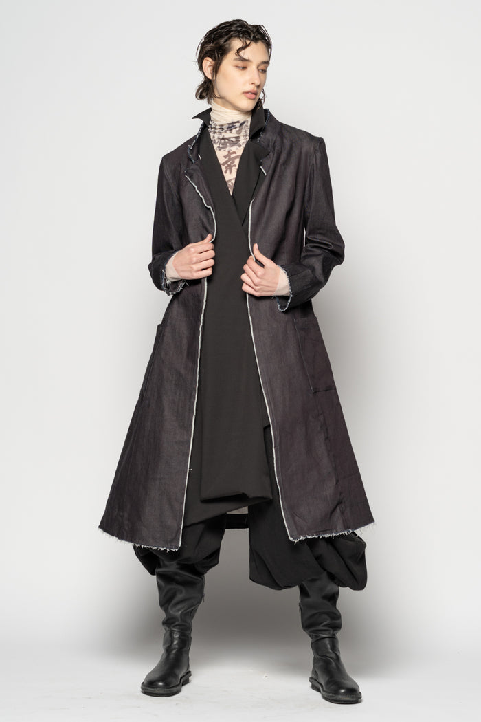 Onmitsu Coat Black Denim