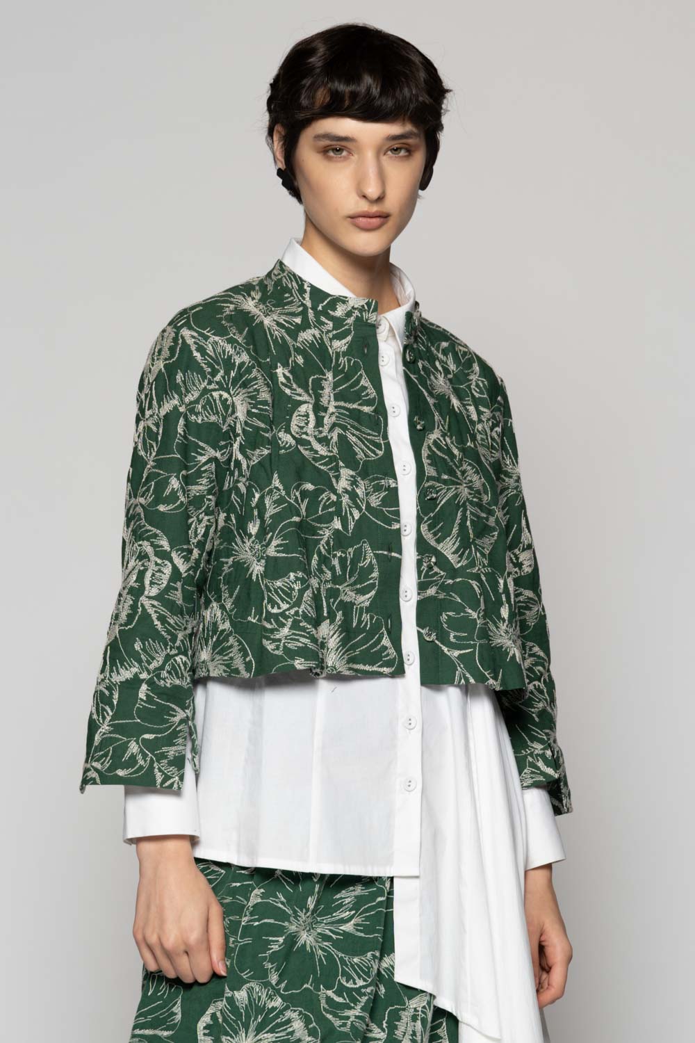 Sazanka Sage Short Jacket