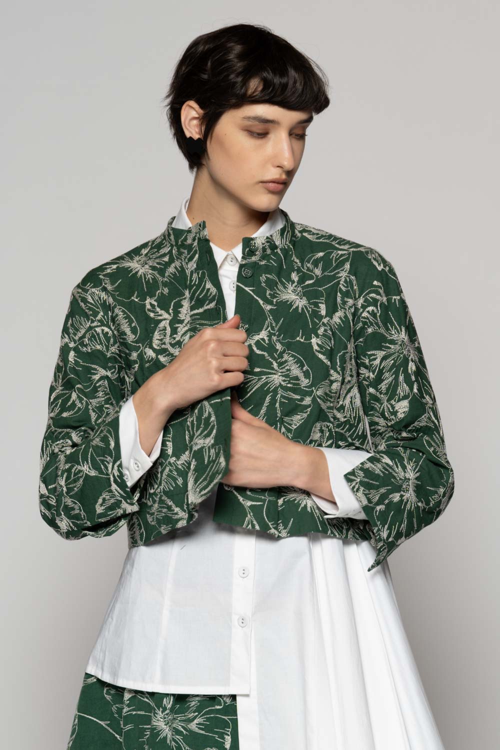 Sazanka Sage Short Jacket