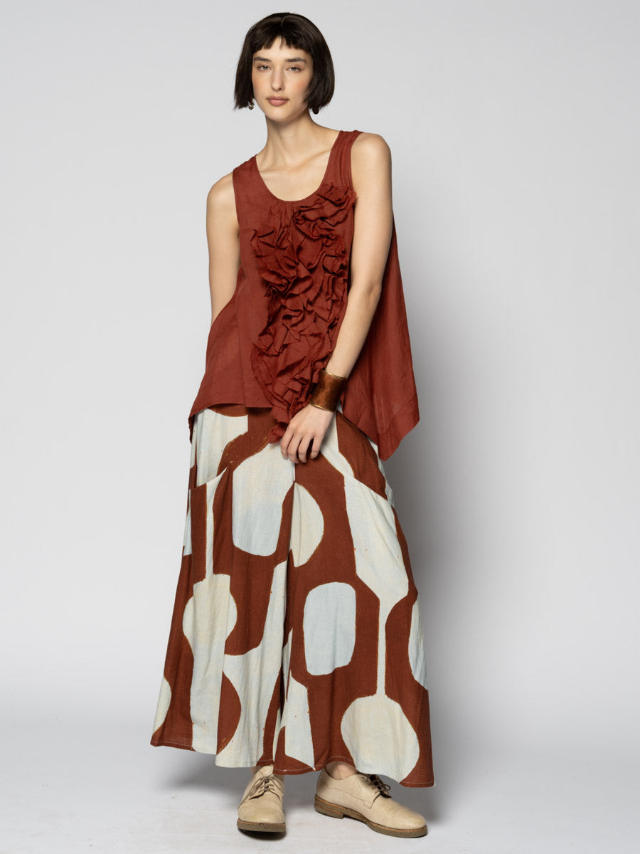 Sumi Copper Frill Top
