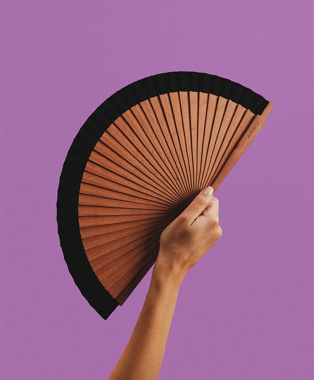 Wood Black 42cm Fan
