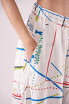 RUB-3530115 Linen Trousers in Light Multi Print