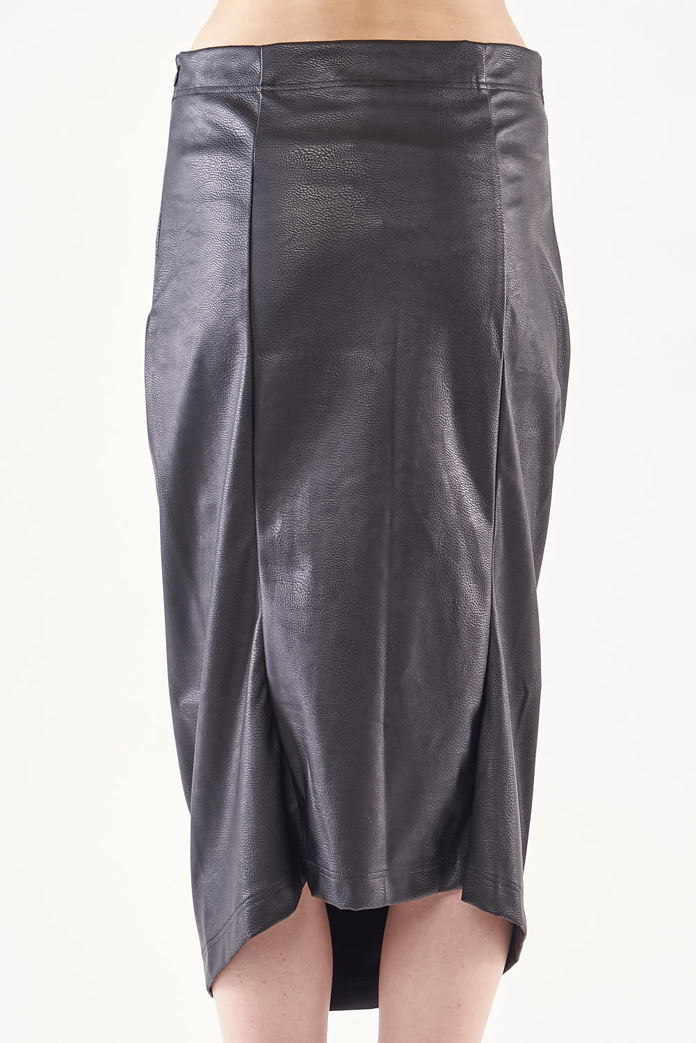 RUB-332-0302 Leather Look Skirt
