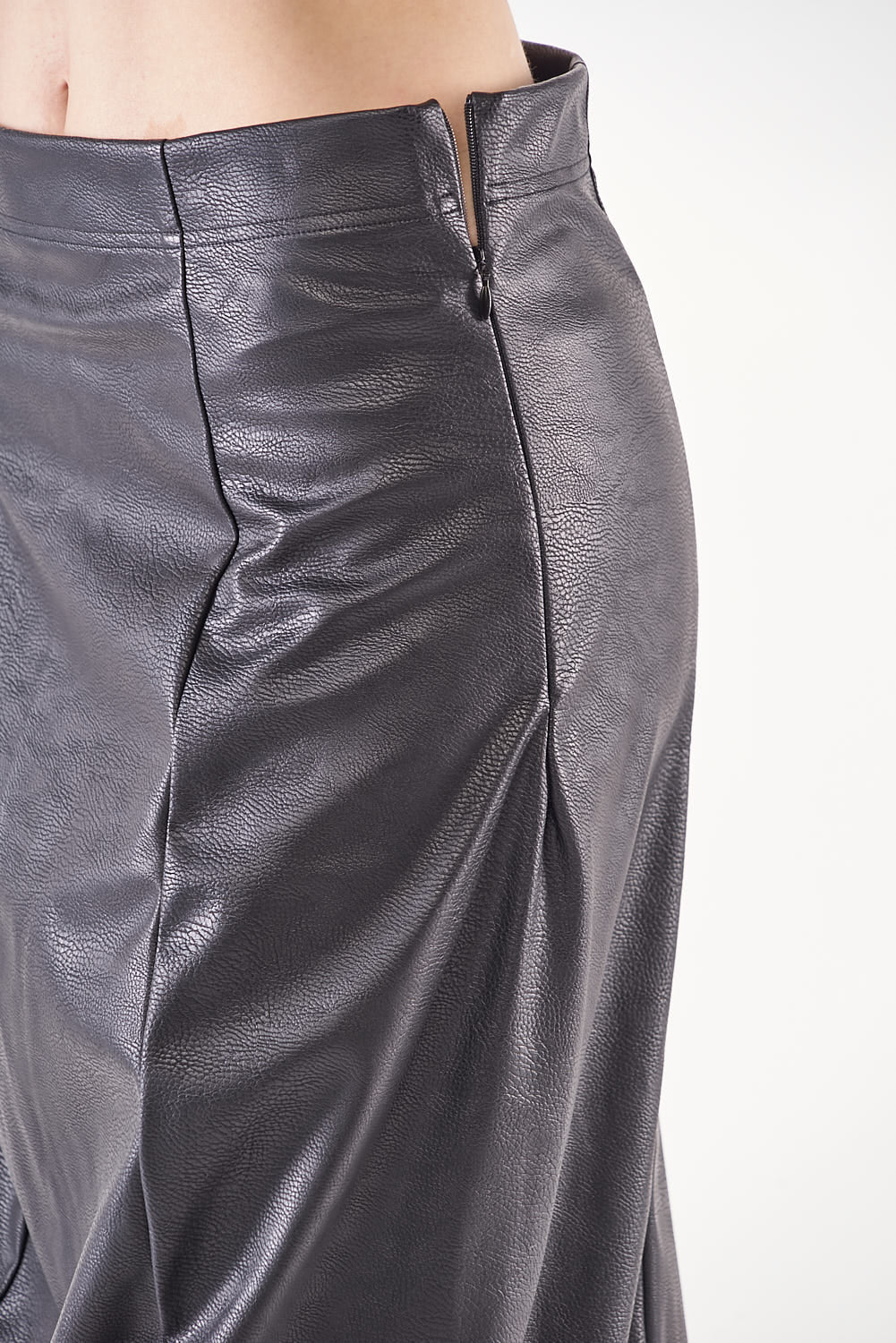 RUB-332-0302 Leather Look Skirt
