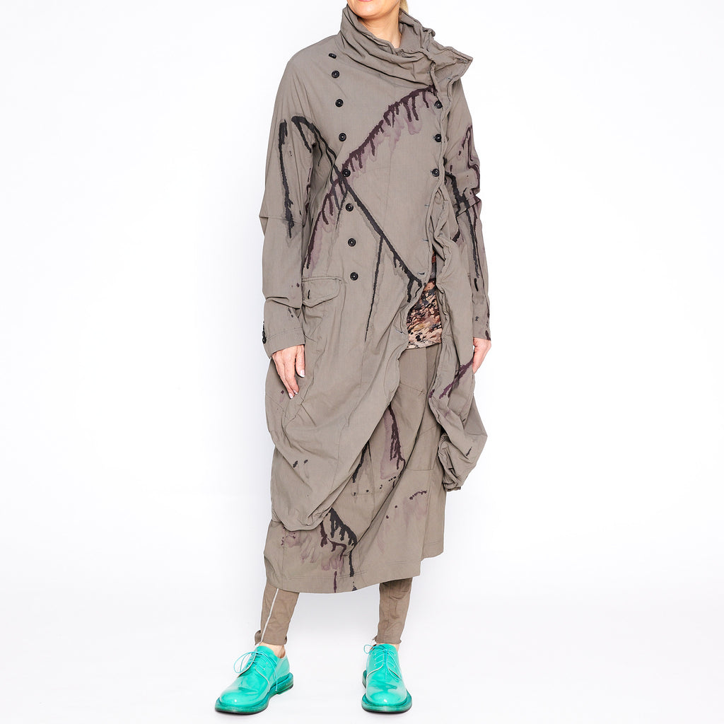 Collection: Rundholz Mainline  Season: AW 22/23  Style Code: #2223-119-1242  Colour: Umbra / Cobalt Paint  Composition: 60% Viscose, 24% Wool, 14% Polyamide, 2% Elastane