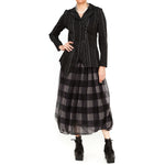 Pewter Check Tulle Twist Bubble Skirt
