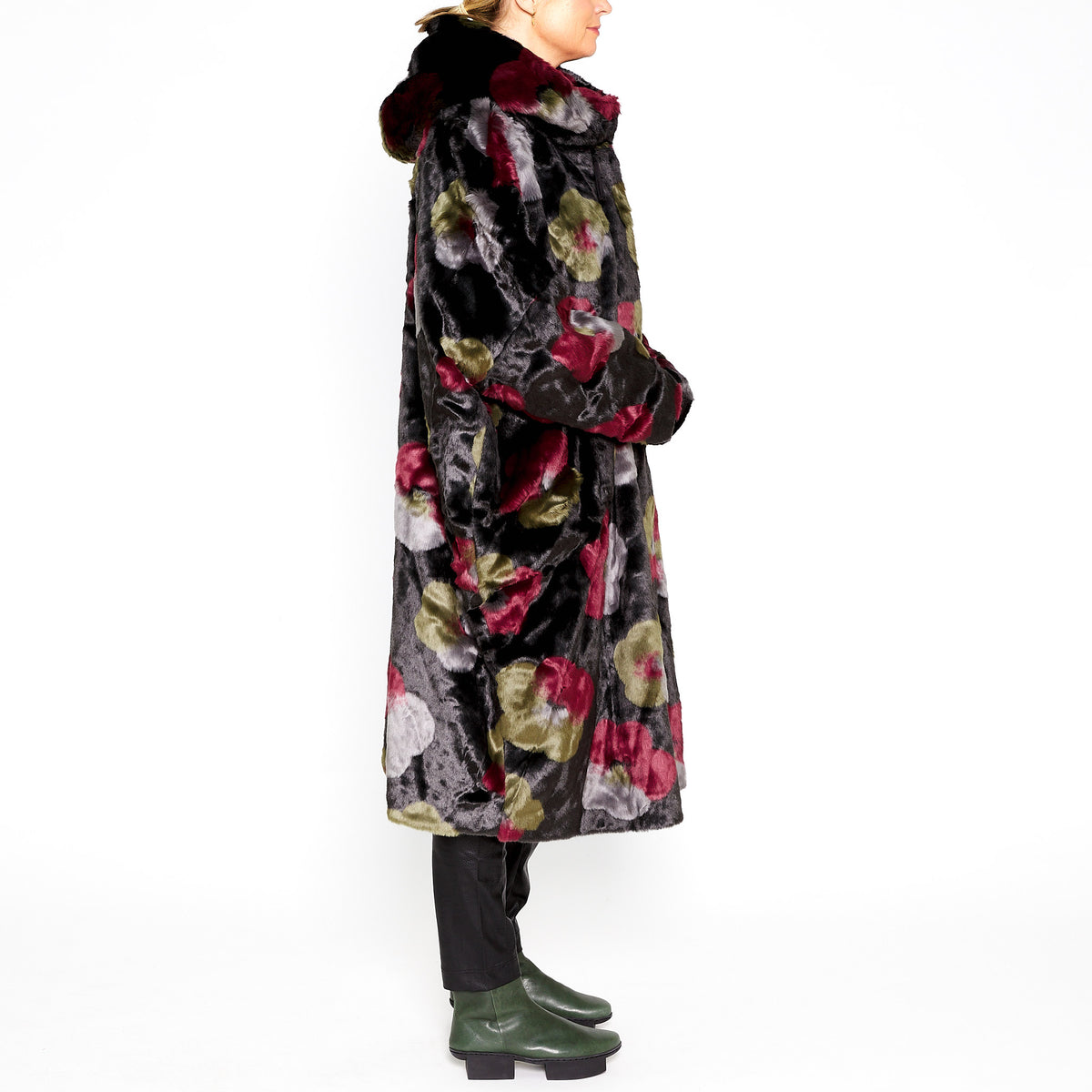 RUB-323-1203 Floral Fur Coat