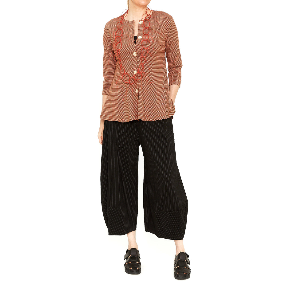 Becca Copper Stripe Cardigan