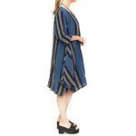 Celine Striped Blue Tunic Dress