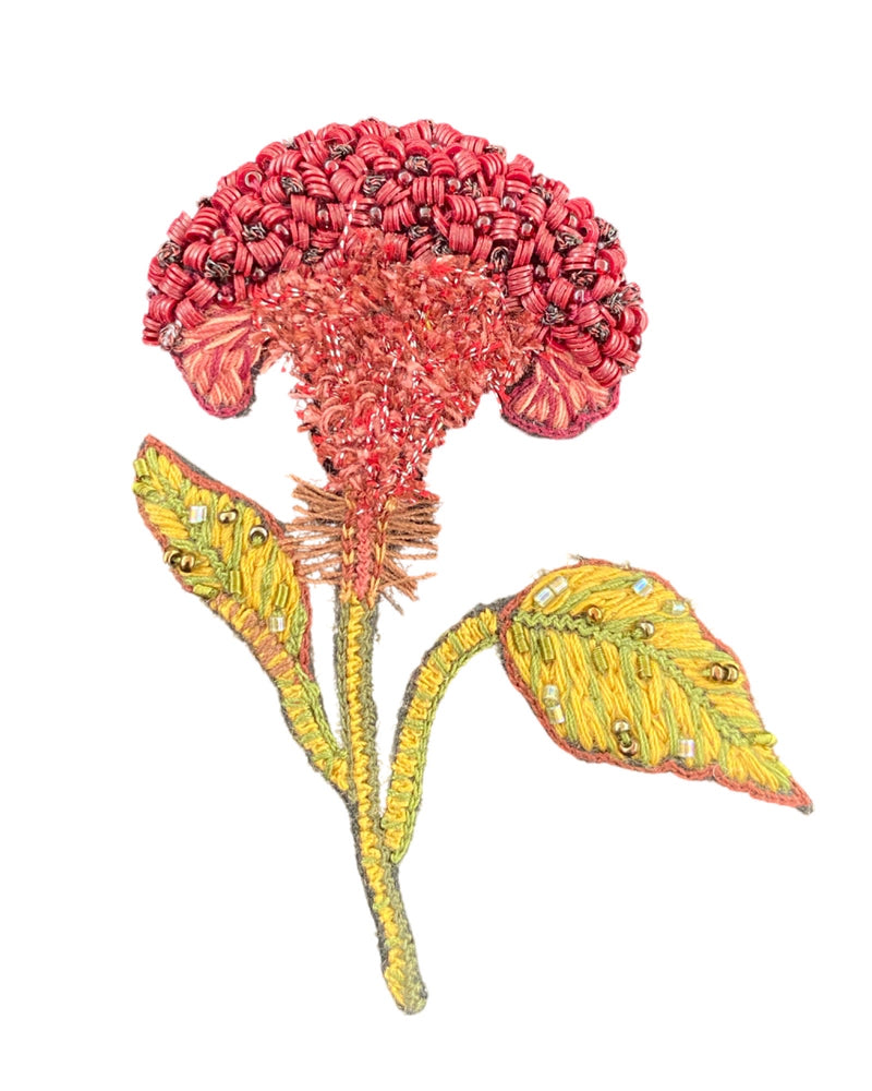 Red Velvet Flower Brooch
