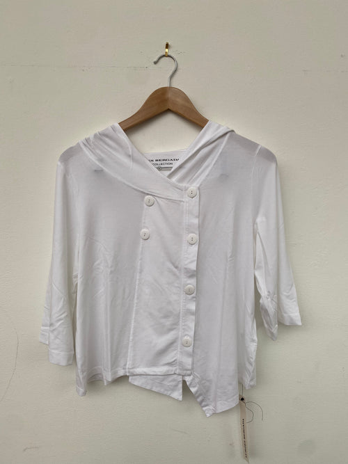 LB22-801 Cropped White Summer Jacket