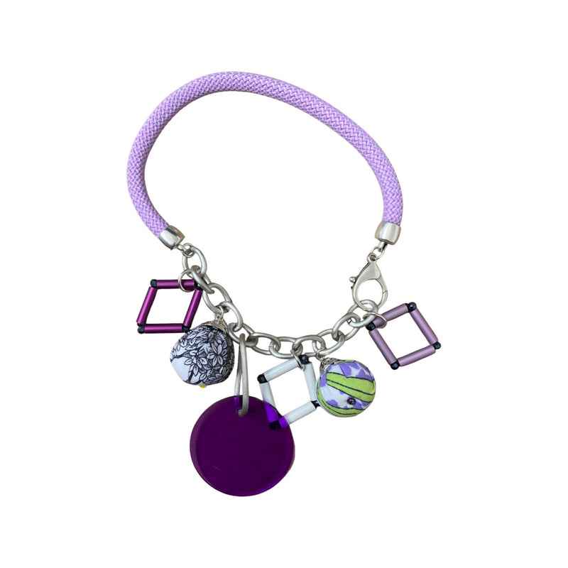 CB327-Mixed Purple Ornaments Necklace