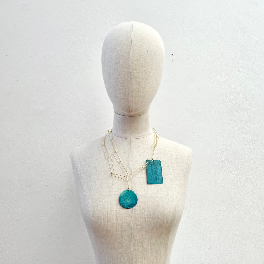 Dora Haralambaki, HD3-Bronze-Bluegreen Necklace - Tiffany Treloar