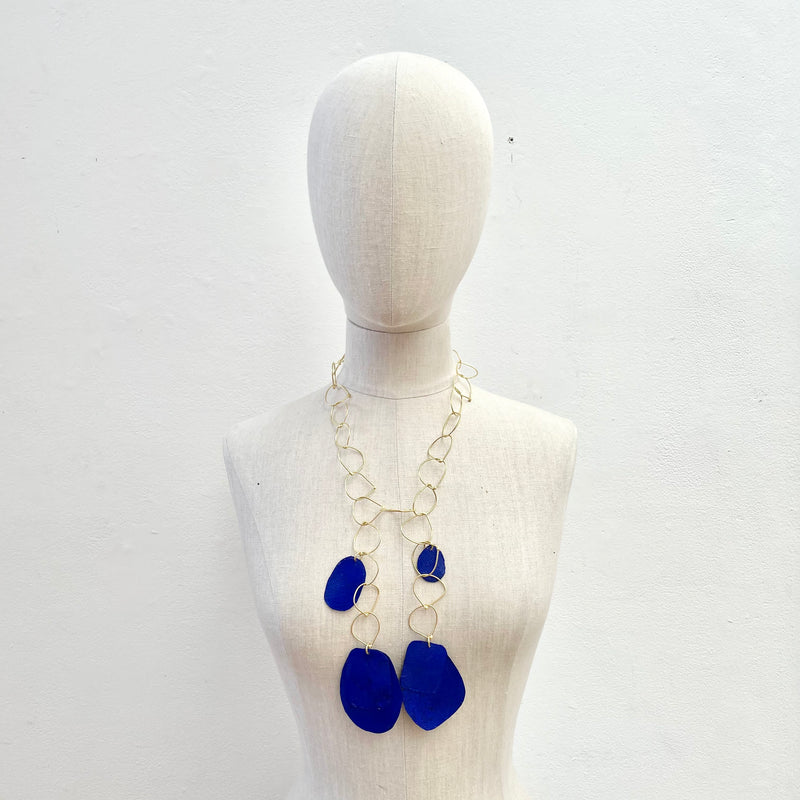 Dora Haralambaki, HD13-Gold Blue Necklace - Tiffany Treloar