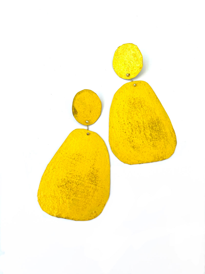 Dora Haralambaki, HD26 Yellow shape drop Earrings - Tiffany Treloar