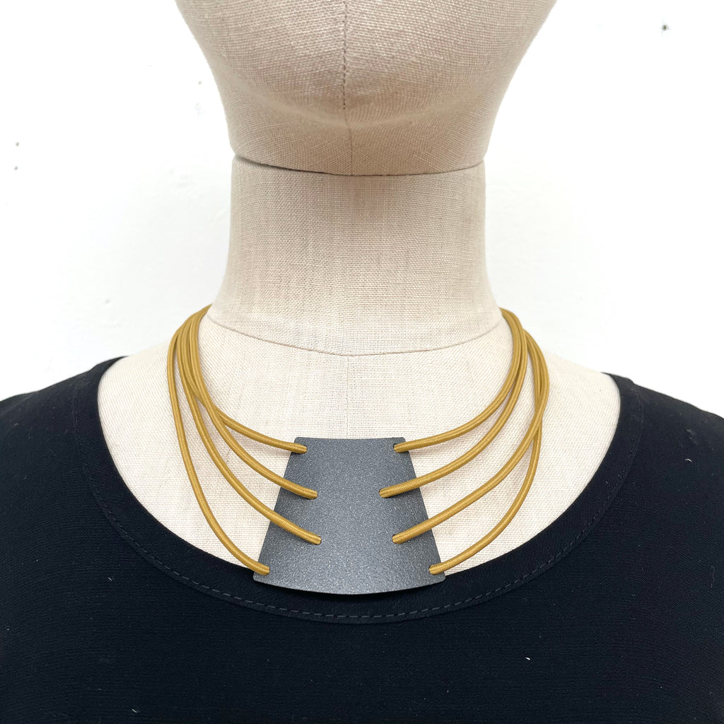 Character, Character Short Shield Necklace in Mustard - Tiffany Treloar