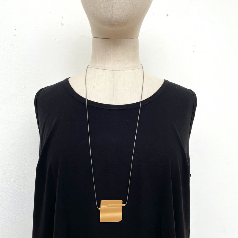 Character, Character Rectangle Chain Necklace in Gold - Tiffany Treloar