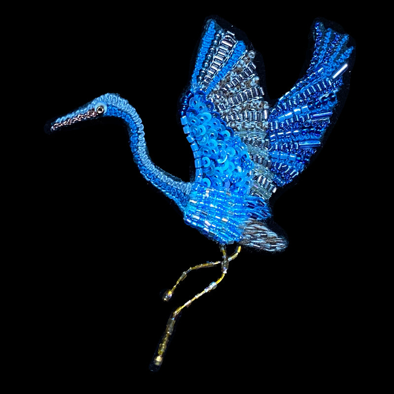 Great Blue Heron Brooch