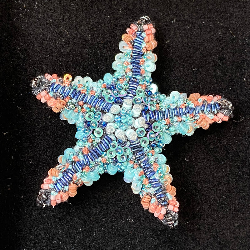 Marble Starfish Brooch
