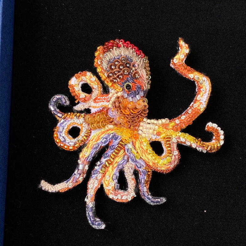 Giant Pacific Octopus Brooch