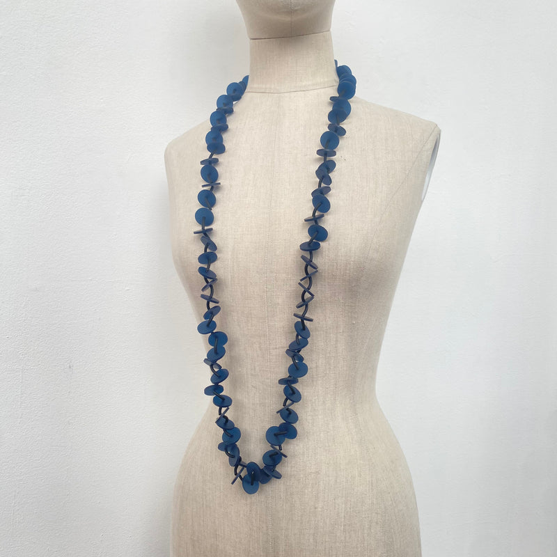 RG45 - Bits Pvc Necklace in Blue