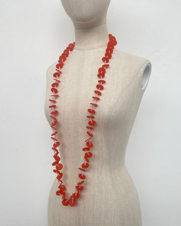 RG45 - Bits Pvc Necklace in Orange