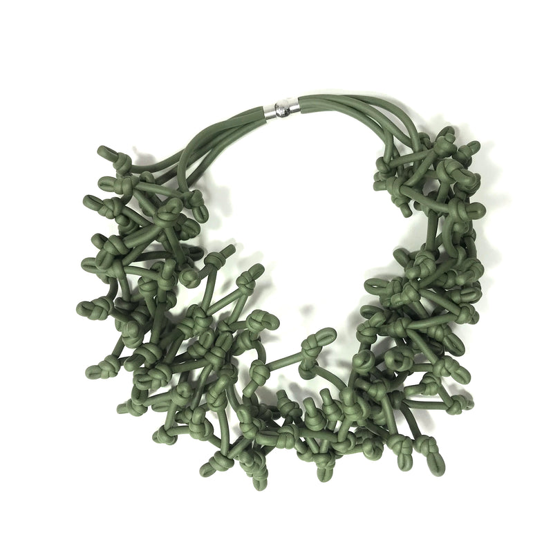 NEO, NEO 462 Khaki Multi-knot Necklace - Tiffany Treloar