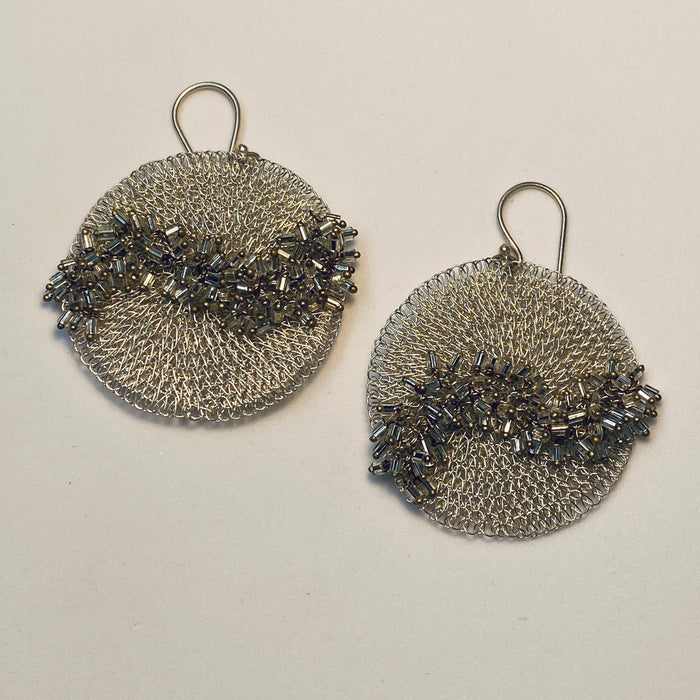 Tanfy Earrings - Silver/Silver
