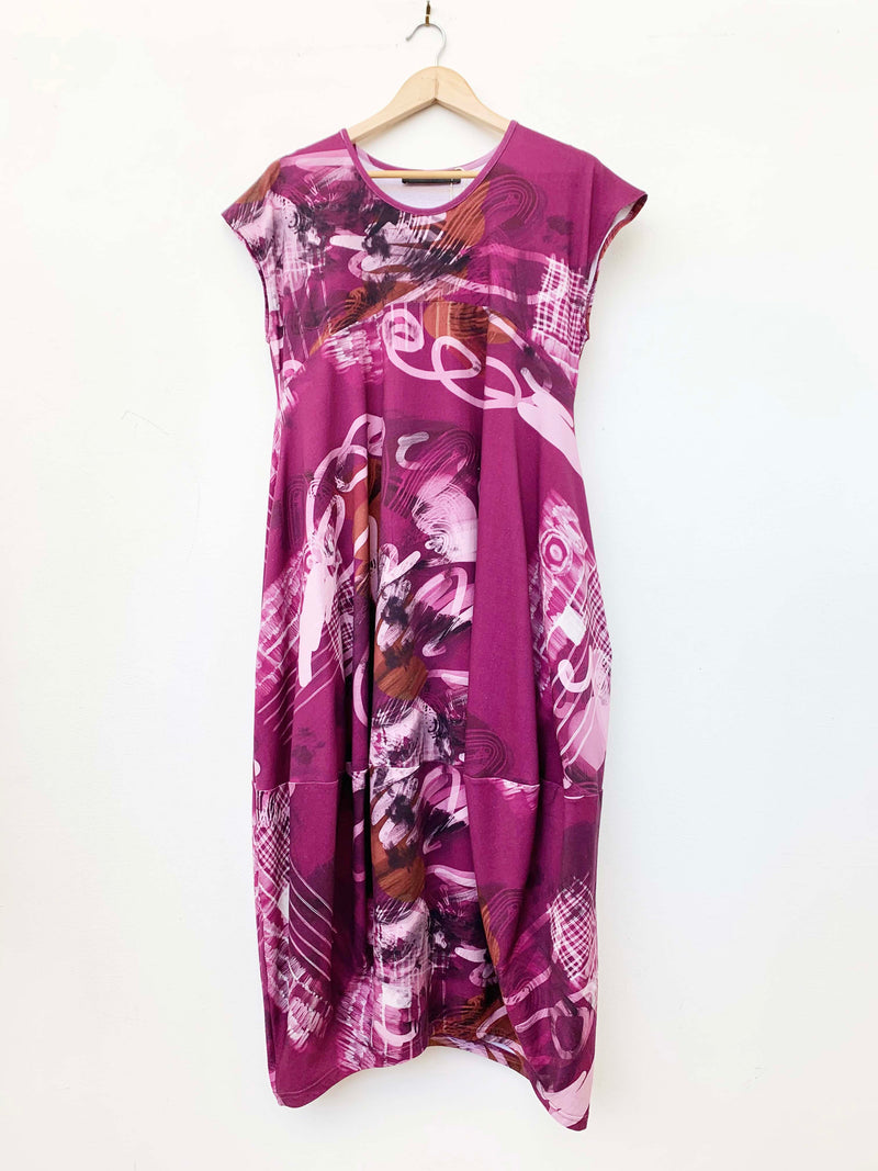 Bertie Fuchsia Scribble Dress