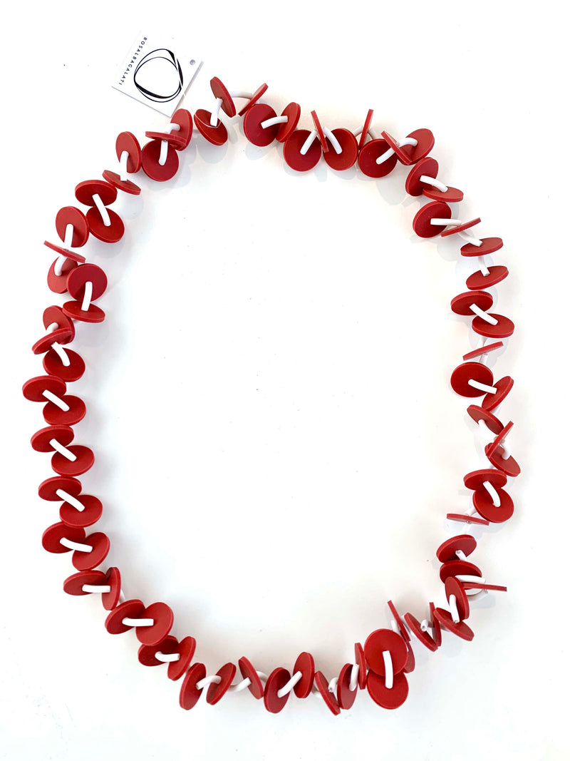 Red Disc Bits with White Necklace RG-45