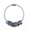 Christina Brampti, CB273 Grey Layered Beaded Squares Necklace - Tiffany Treloar